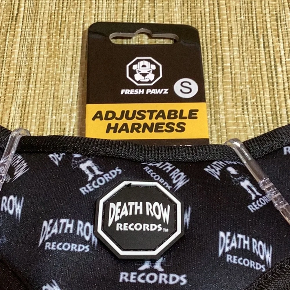 New Fresh Pawz Death Row Records Adjustable Dog Harness size small